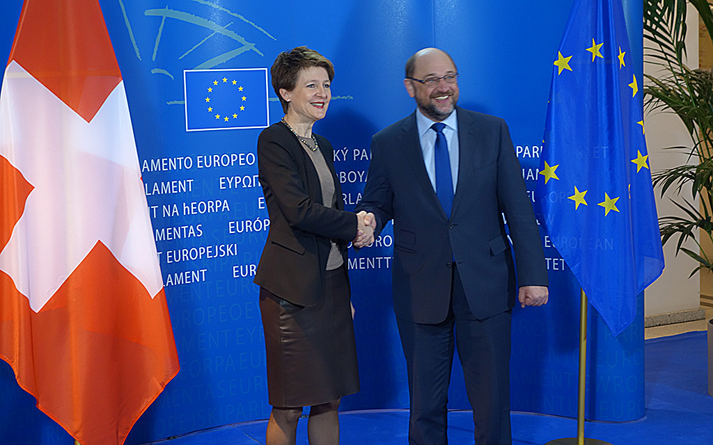 La presidente della Confederazione Sommaruga incontra i vertici dell’UE a Bruxelles, 02.02.2015